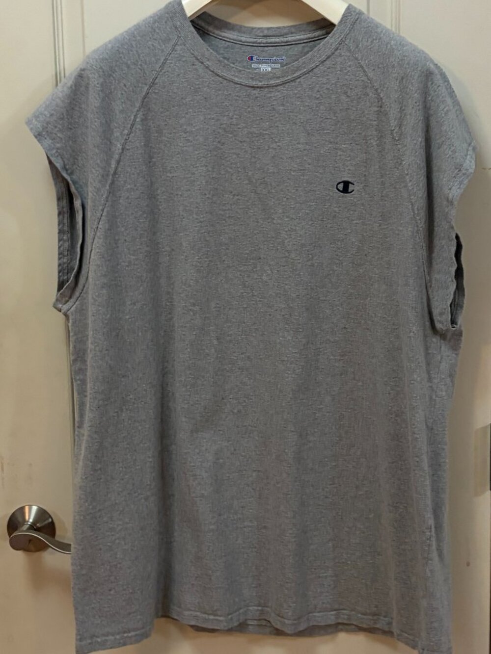 Champion Mens XXL 90% Cotton/10% Polyester Cap Sleeve Crew Neck Athletic Shirt